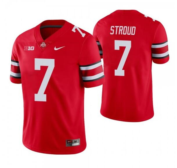 Men's Ohio State Buckeyes #7 C.J. Stroud Red Vapor Limited Stitched Jersey Men's Ohio State Buckeyes #7 C.J. Stroud Red Vapor Limited Stitched Jersey